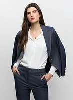 Long Sleeve Button Front Blouse