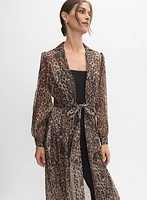 Crepe Jumpsuit & Leopard Jacket