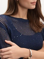 Open Knit Pullover Sweater