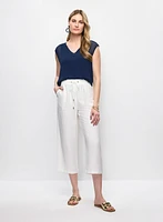 Blouse en chiffon à encolure V