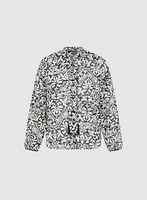 Blouse en coton à motif abstrait