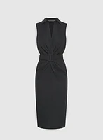 Robe ceinturée en mélange de lin