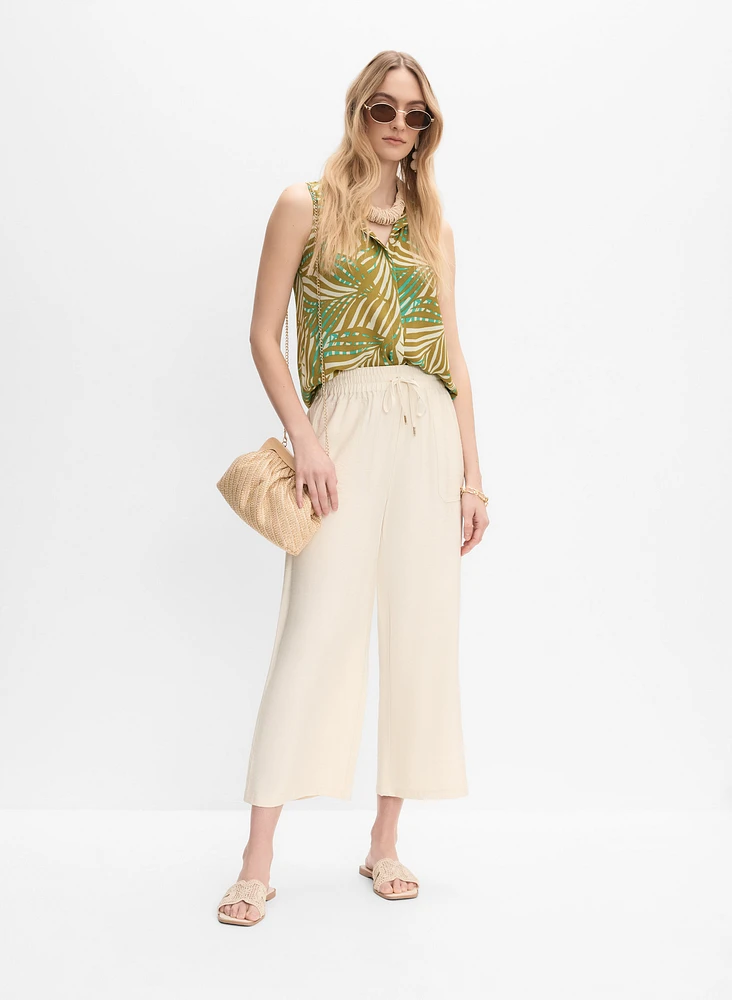 Crinkle Modal Capris