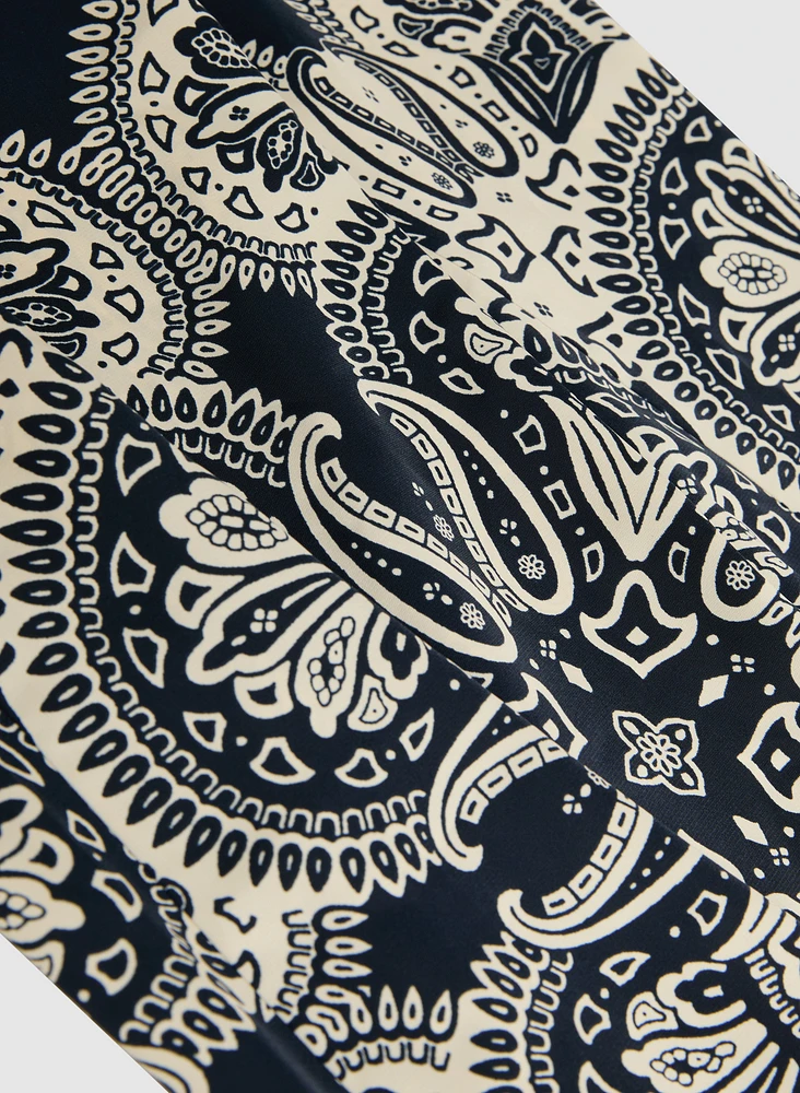 Paisley Wide-Leg Pants