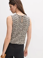 Abstract Animal Print Top