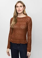 Pull léger en tricot ajouré