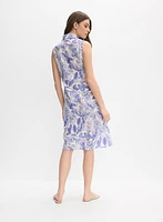 Robe en lin à motif floral