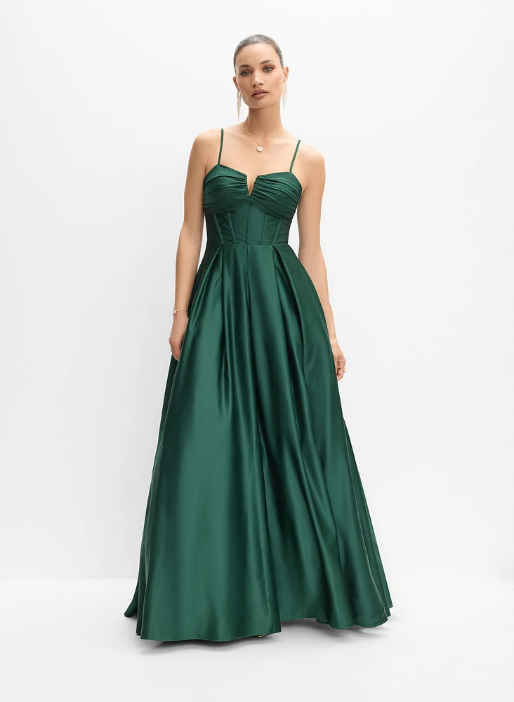 Satin Corset Gown