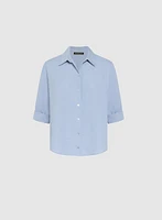 Blouse en coton à broderies arrières