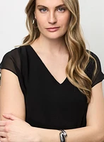 V-Neck Chiffon Blouse