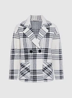 Plaid Print Coatigan
