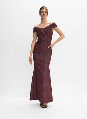 Metallic Jacquard Dress