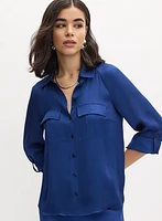 Satin Utility Blouse