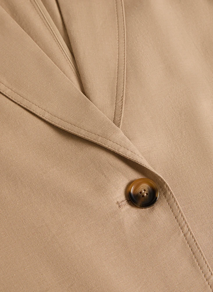 Blazer en lin extensible