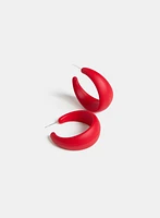 Boucles d'oreilles anneaux en caoutchouc