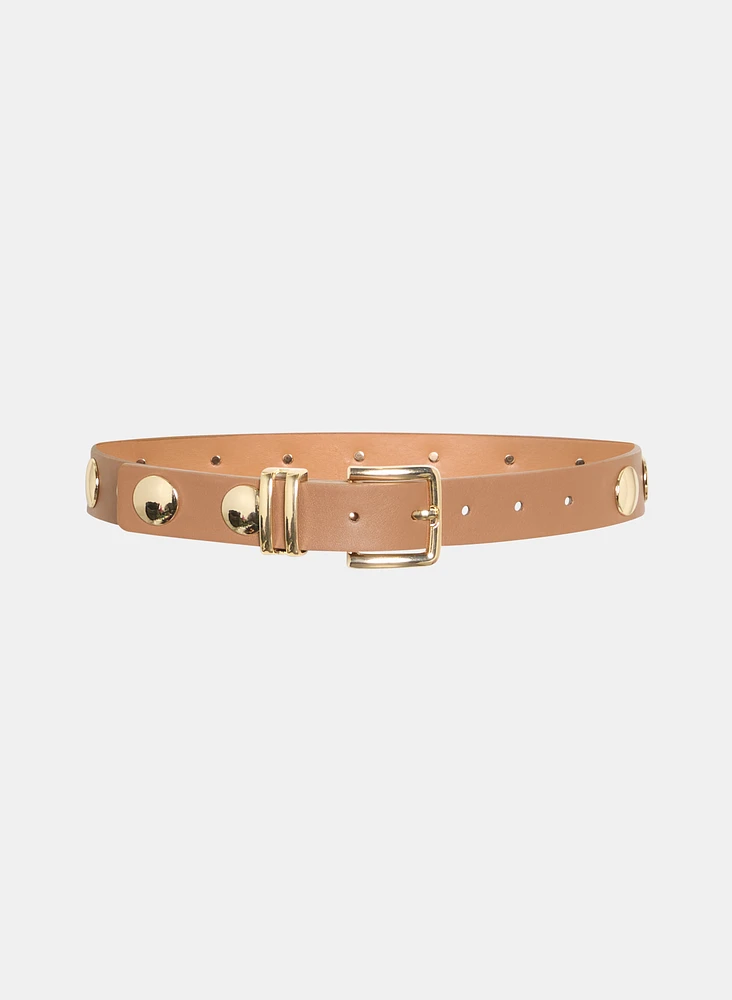 Studded Vegan Leather Belt