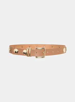 Studded Vegan Leather Belt