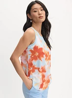 Sleeveless Floral Blouse