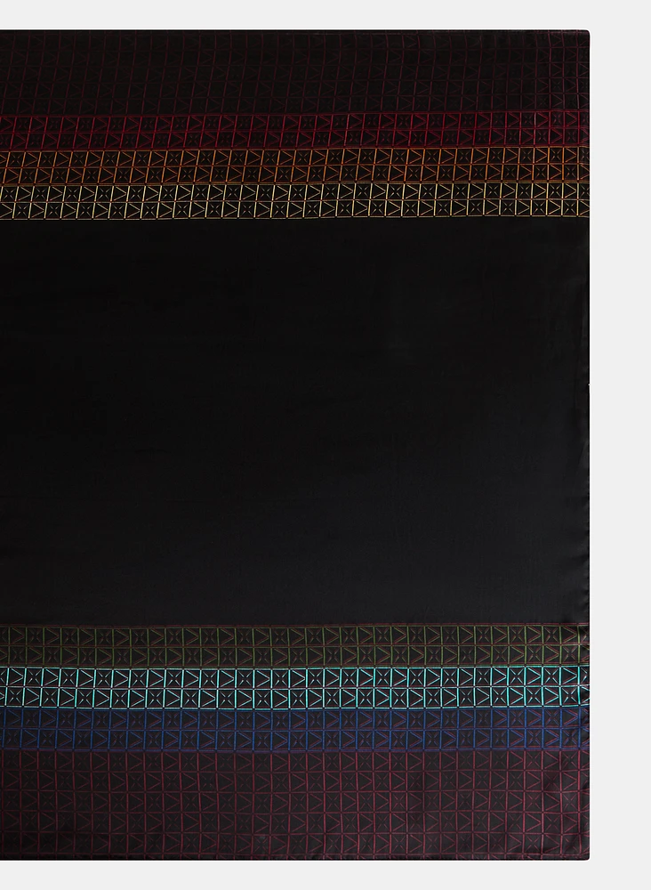 Ombre Geometric Print Scarf