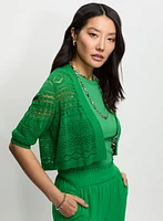 Pointelle Knit Bolero