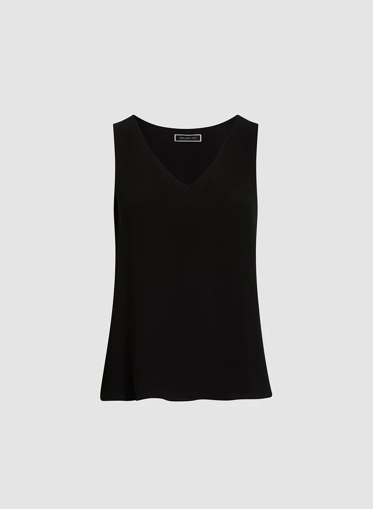 Essential Sleeveless V-Neck Blouse