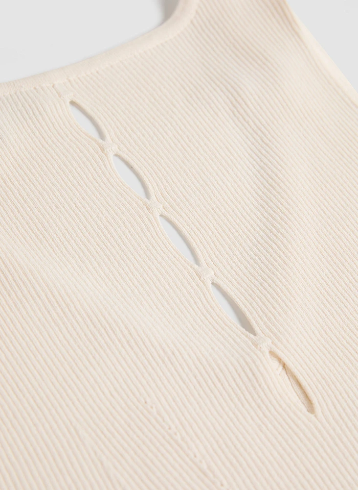 Débardeur en tricot avec ouverture arrière