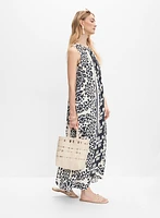 Robe maxi à motif géométrique