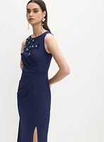 Floral Appliqué Dress