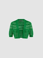 Pointelle Knit Bolero