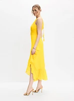 Robe en chiffon à encolure licou