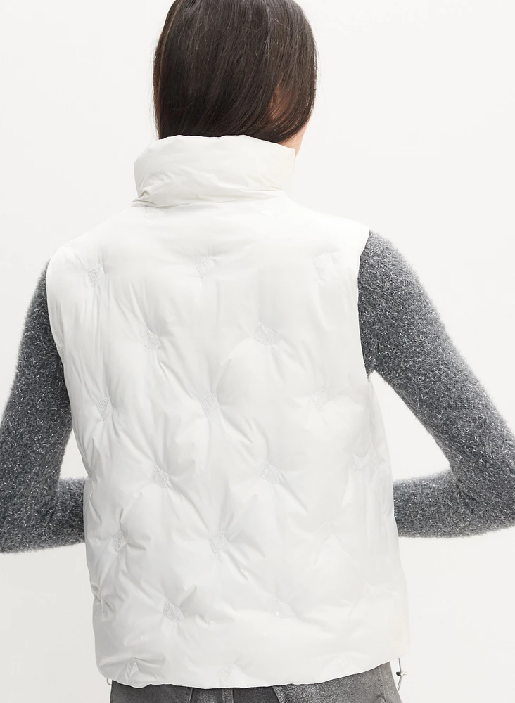 Veste matelassée à détail de séquins