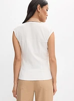 Sleeveless Ruched Top