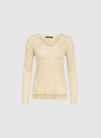 Open-Knit Pull-Over Sweater