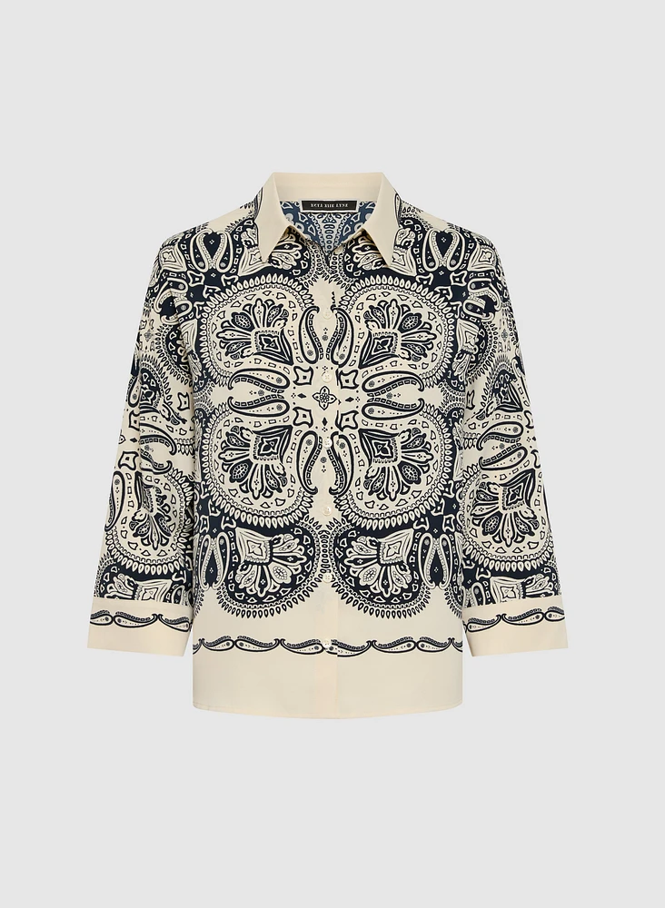 Blouse à imprimé paisley