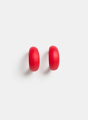 Boucles d'oreilles anneaux en caoutchouc