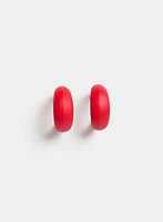 Boucles d'oreilles anneaux en caoutchouc
