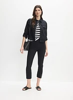 Frayed Linen-Blend Jacket