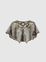 Sheer Sequin Cape