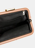 Textured Faux Leather Clutch