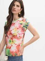Floral Burnout T-Shirt