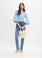 Crochet Balloon Sleeve Blouse