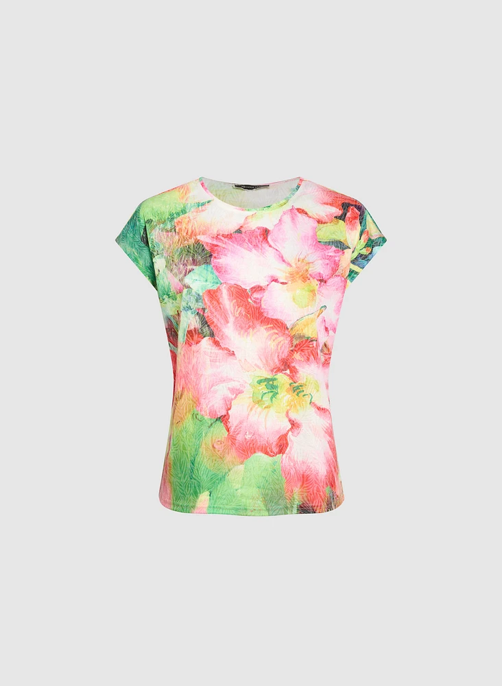 Floral Burnout T-Shirt