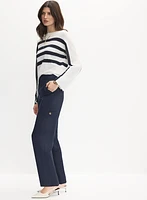Pantalon à jambe droite poche cargo