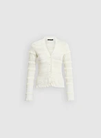 Cardigan en tricot à volants