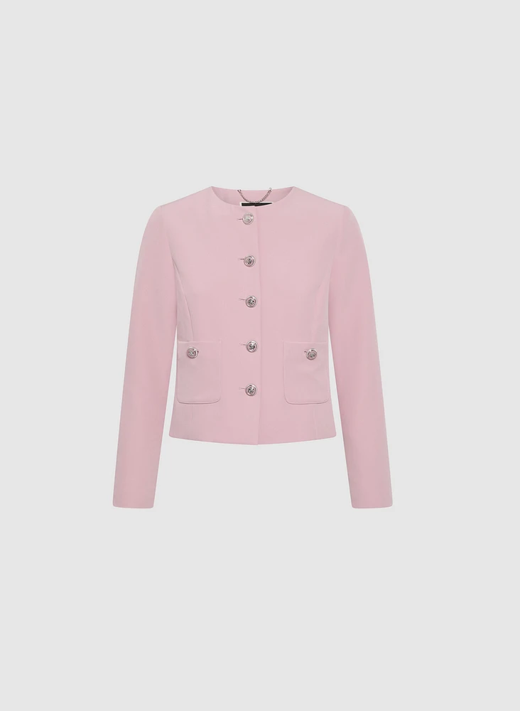 Short Collarless Jacket