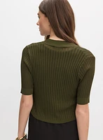 Pointelle Knit Bolero