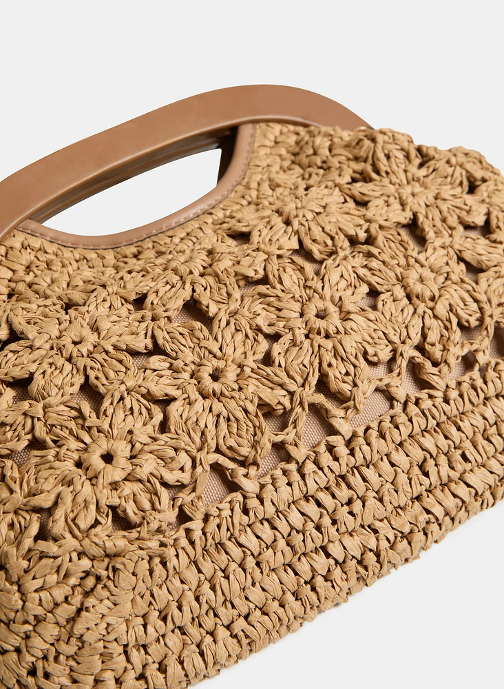 Straw Crochet Handbag