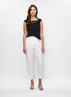 Haut à mancherons plissés et pantalon capri