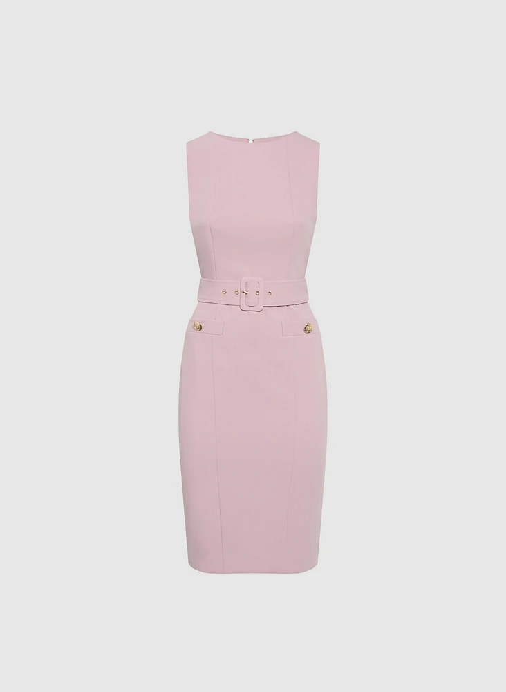 Robe fourreau à ceinture