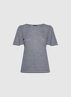 Striped Flare Sleeve T-Shirt